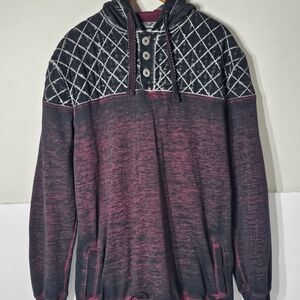 Buckle Black and Maroon Hoodie
